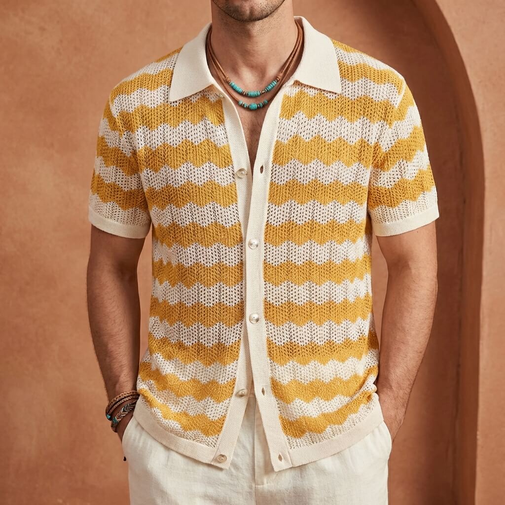 St. Tropez Jacquard-Poloshirt