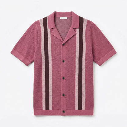 Havanna Gestreiftes Strick-Poloshirt
