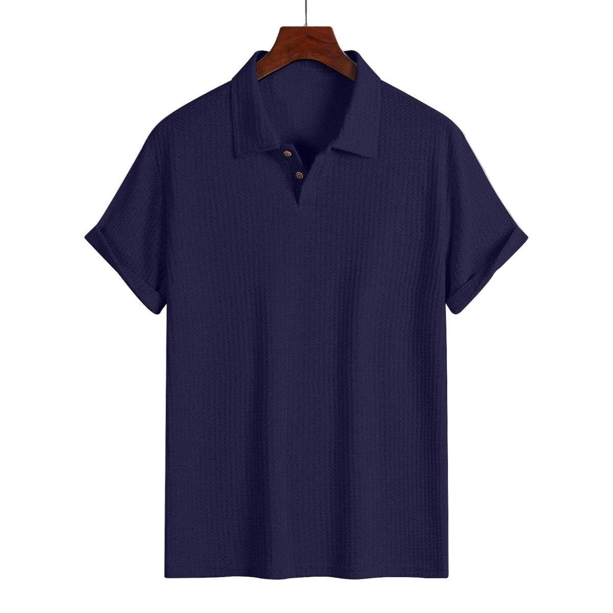 Lido Waffelstrick-Poloshirt