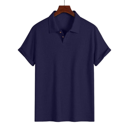 Lido Waffelstrick-Poloshirt