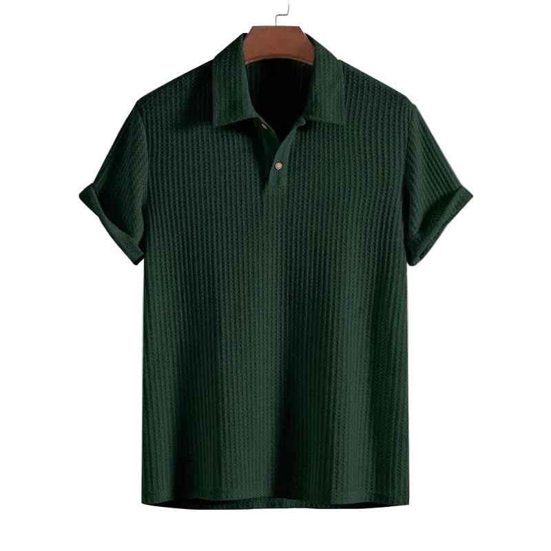 Lido Waffelstrick-Poloshirt