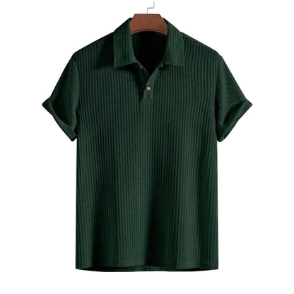 Lido Waffelstrick-Poloshirt