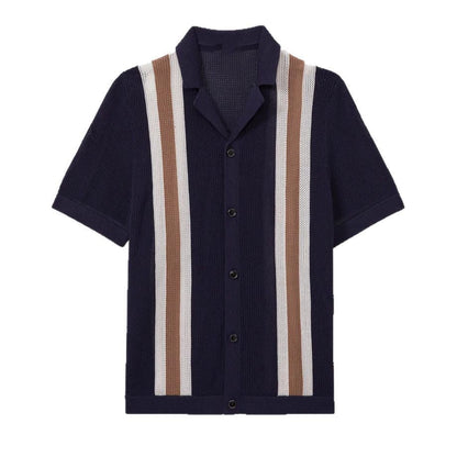 Havanna Gestreiftes Strick-Poloshirt