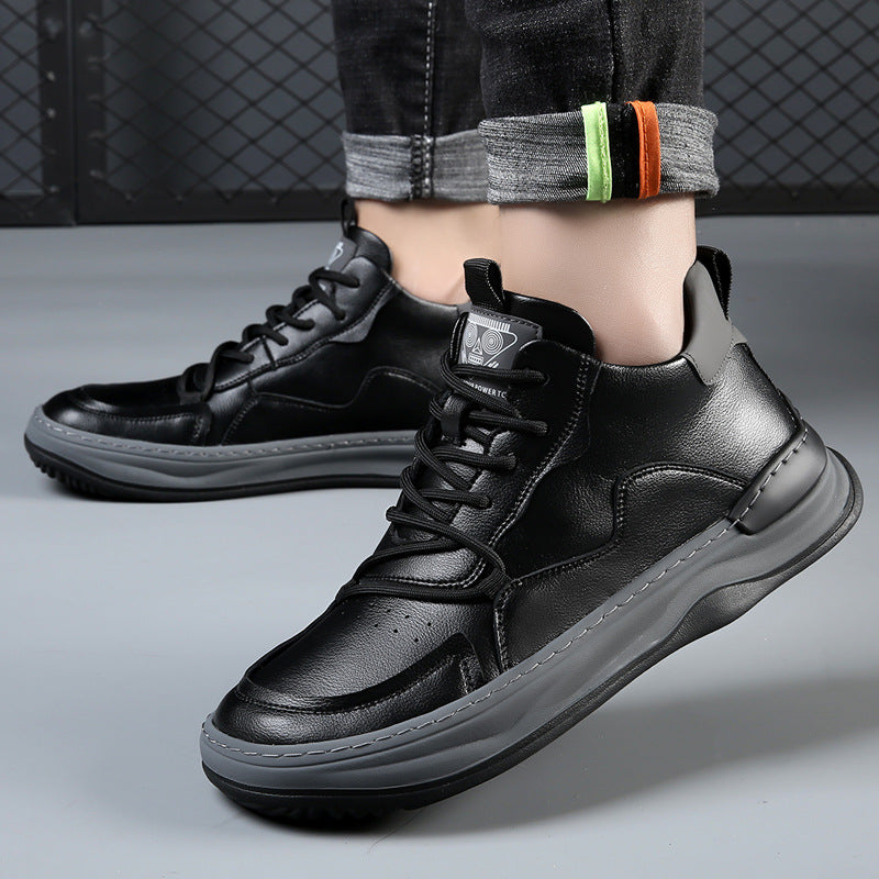 Noble Italiana High-Top-Leder-Sneaker