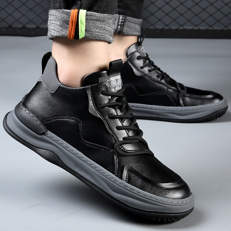 Noble Italiana High-Top-Leder-Sneaker
