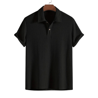Lido Waffelstrick-Poloshirt