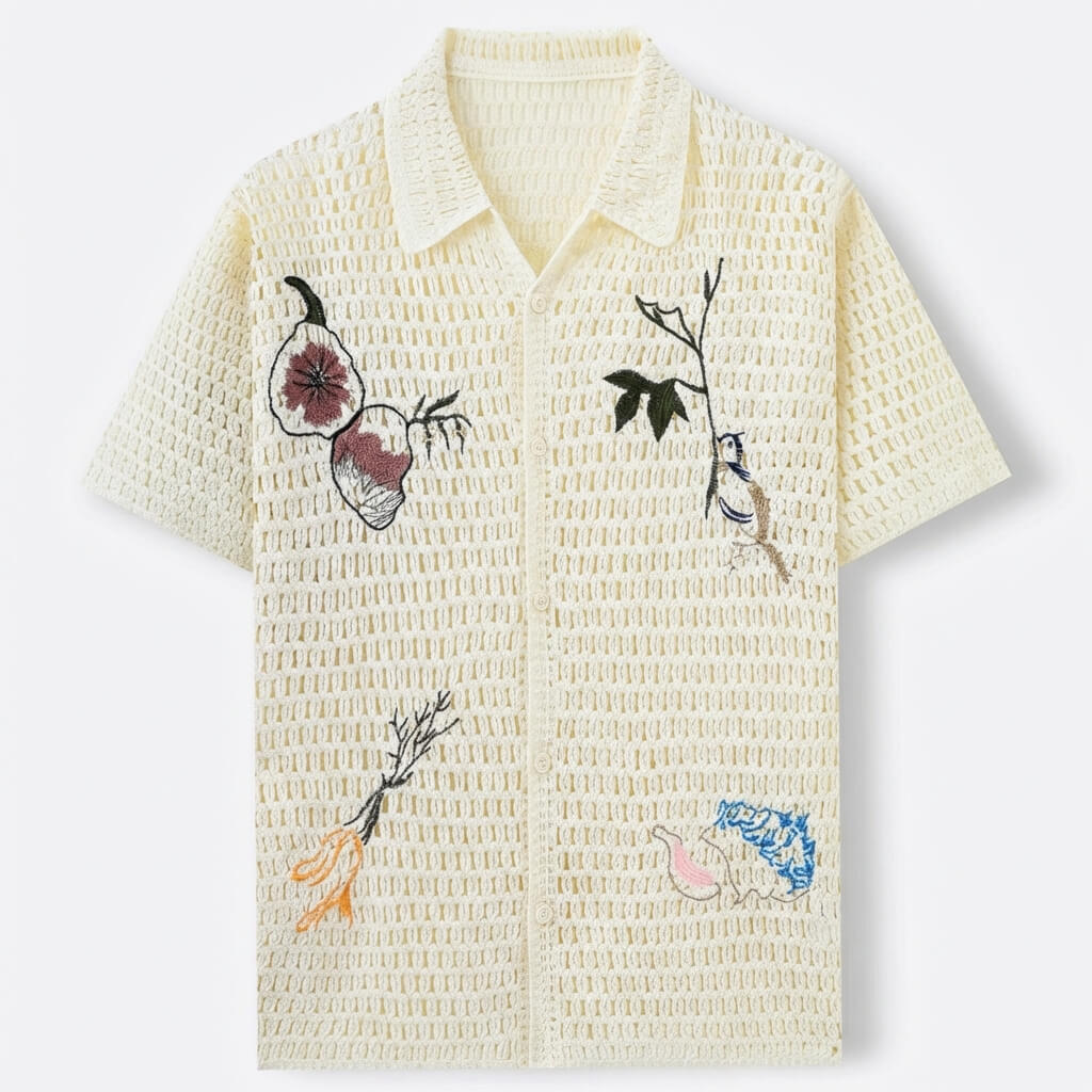 Capri Häkel-Poloshirt