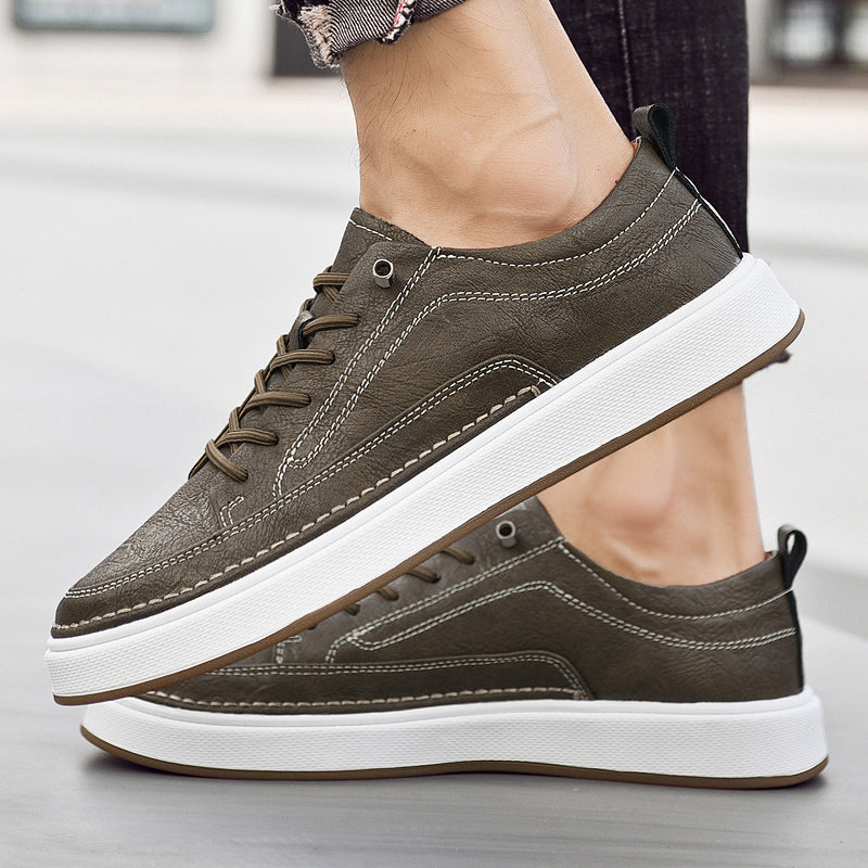 Oxfords Sneaker aus echtem Leder
