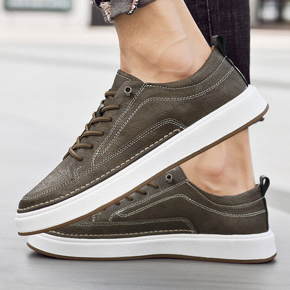 Oxfords Sneaker aus echtem Leder