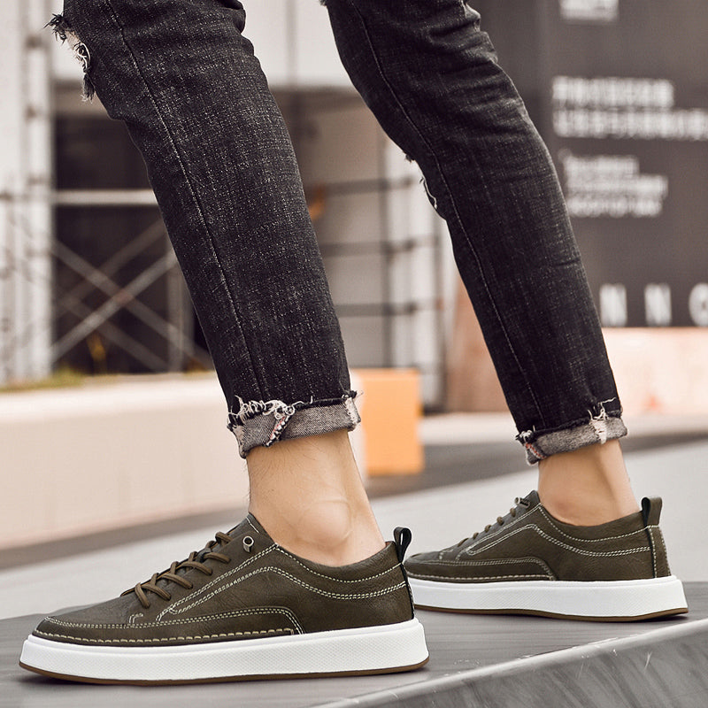 Oxfords Sneaker aus echtem Leder