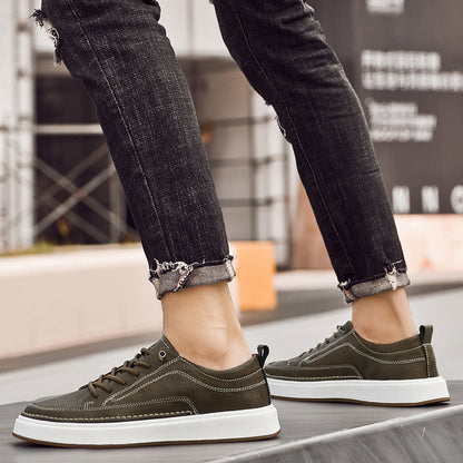 Oxfords Sneaker aus echtem Leder