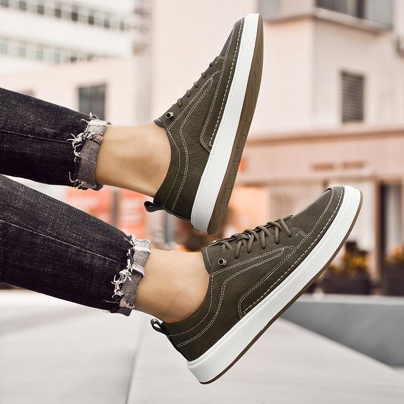 Oxfords Sneaker aus echtem Leder