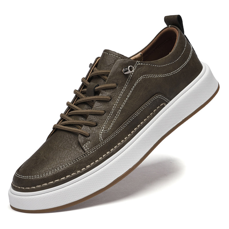Oxfords Sneaker aus echtem Leder