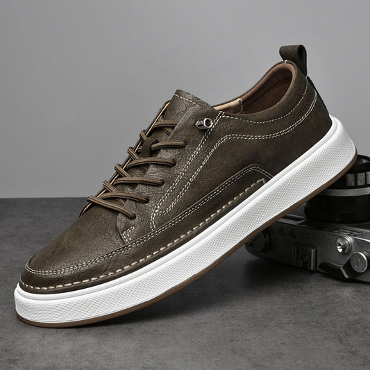 Oxfords Sneaker aus echtem Leder