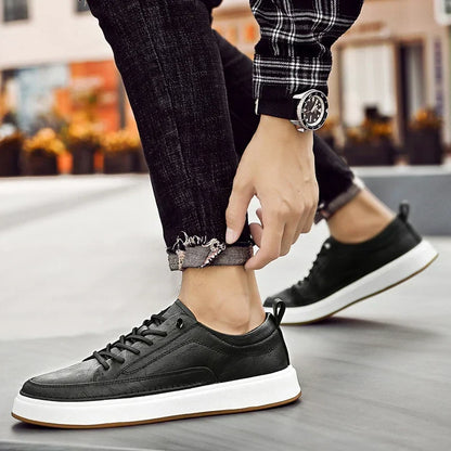 Oxfords Sneaker aus echtem Leder
