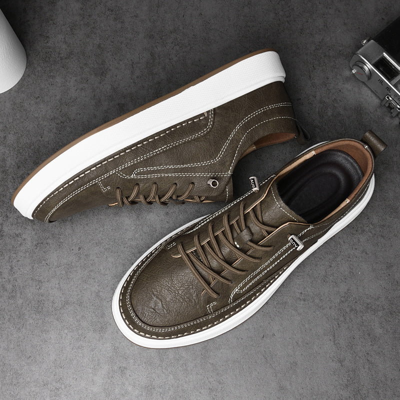 Oxfords Sneaker aus echtem Leder