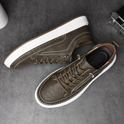 Oxfords Sneaker aus echtem Leder