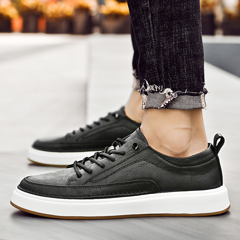 Oxfords Sneaker aus echtem Leder