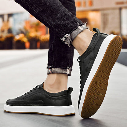 Oxfords Sneaker aus echtem Leder