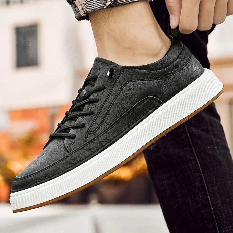 Oxfords Sneaker aus echtem Leder
