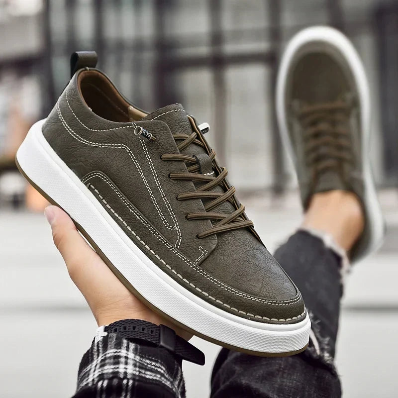 Oxfords Sneaker aus echtem Leder