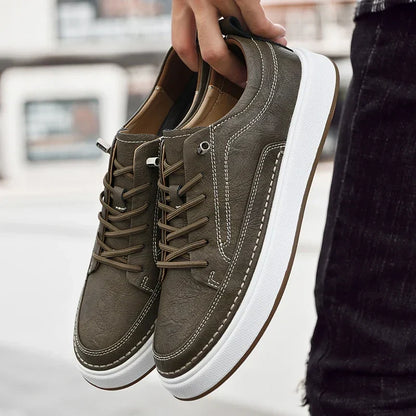 Oxfords Sneaker aus echtem Leder
