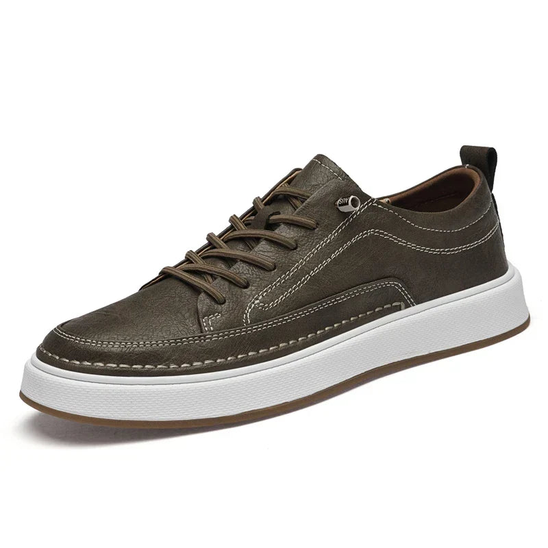 Oxfords Sneaker aus echtem Leder
