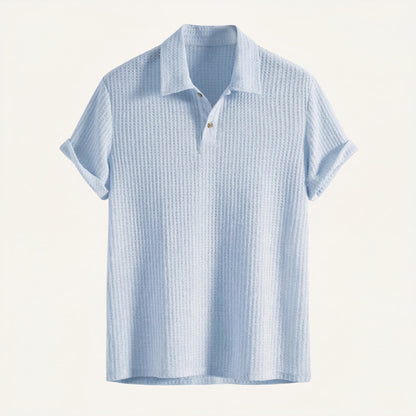 Lido Waffelstrick-Poloshirt