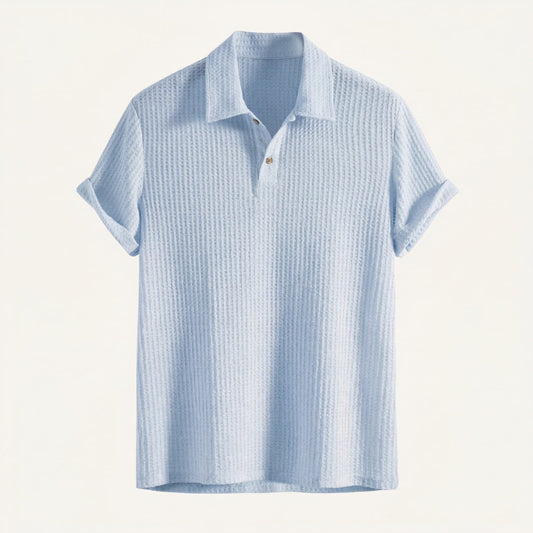 Lido Waffelstrick-Poloshirt